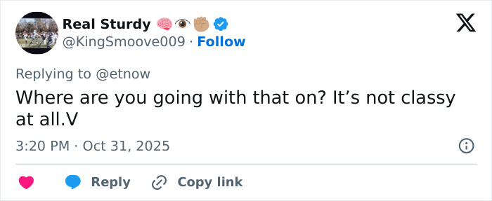 Social media user criticizes Teyana Taylor’s daring red carpet look in the revealing dress trend debate. Social media user criticizes Teyana Taylor’s daring red carpet look in the revealing dress trend debate.