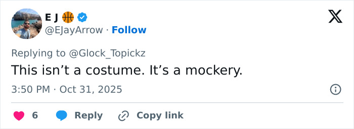 Screenshot of a tweet criticizing Winnie Harlow for channeling Whitney Houston as a Halloween costume.