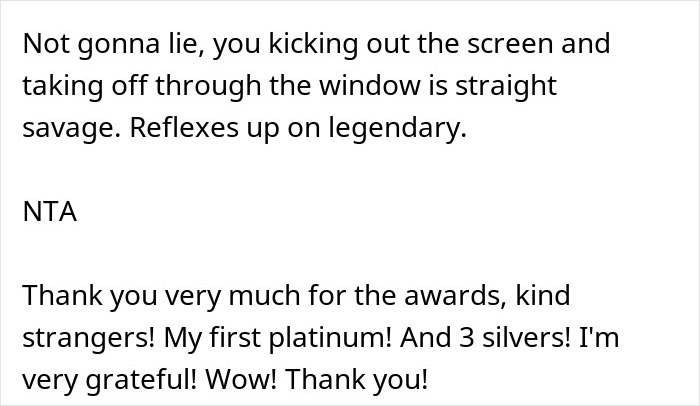 Guy running out the window quickly after his mom&rsquo;s attempt to reconcile him with his ex-fianc&eacute;.