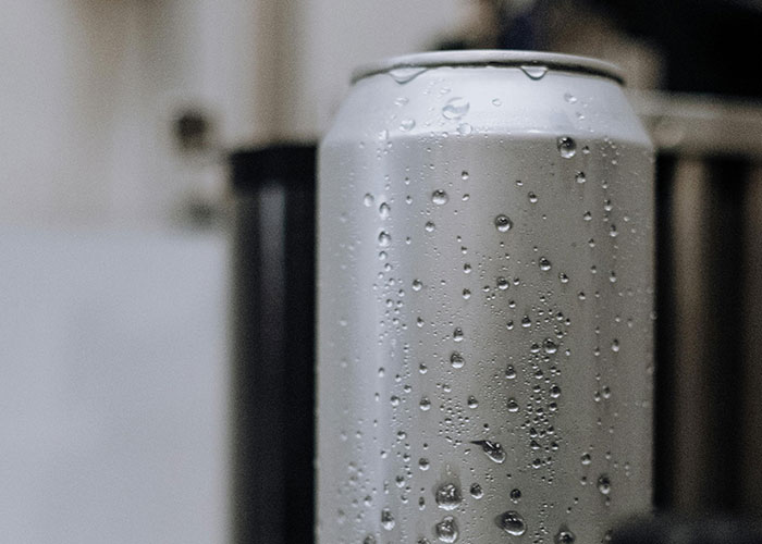 Condensation on a cold aluminum can showcasing one of the useful life hacks people discovered accidentally.
