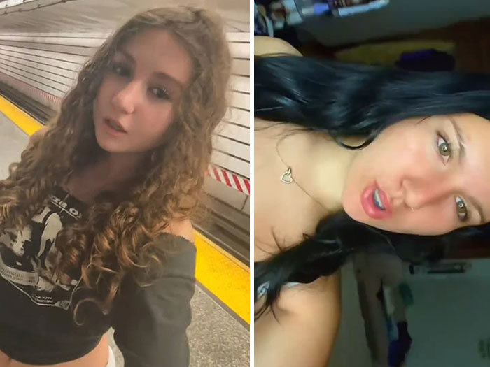 Two young girls appearing in chilling videos related to subway surfing, sparking debate over parental blame.