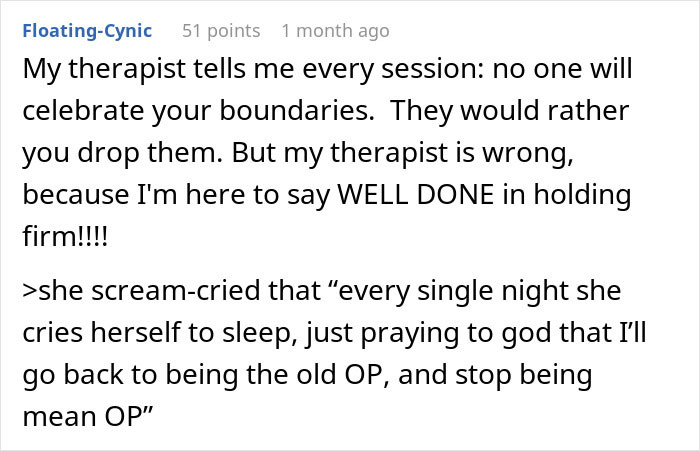 Text post about a new mom confronting her mother-in-law over unhinged behavior and struggles with boundaries.