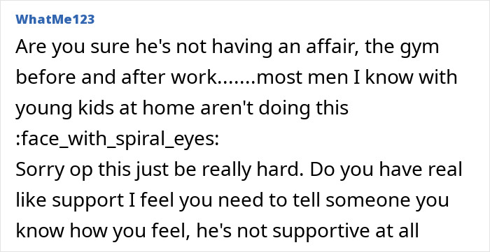 Mom-to-be doing cardio at home with toddler and vacuum, feeling ignored while husband is at the gym