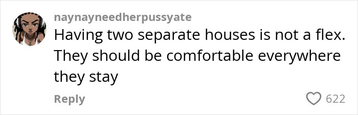 Comment on social media sparking debate about why biological daughter has the biggest room in the house discussion.