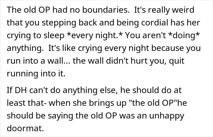 Text excerpt from a new mom confronting her MIL about unhinged behavior and setting boundaries in a tense family discussion.