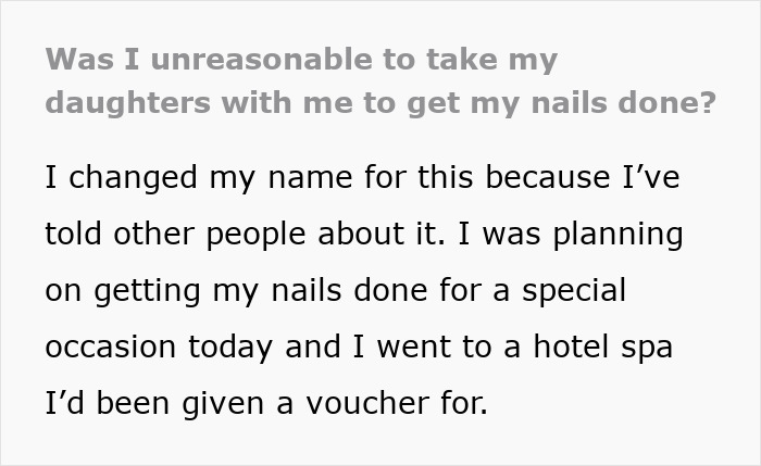 Mother and daughters sitting together at a nail salon, enjoying quality time while getting nails done.