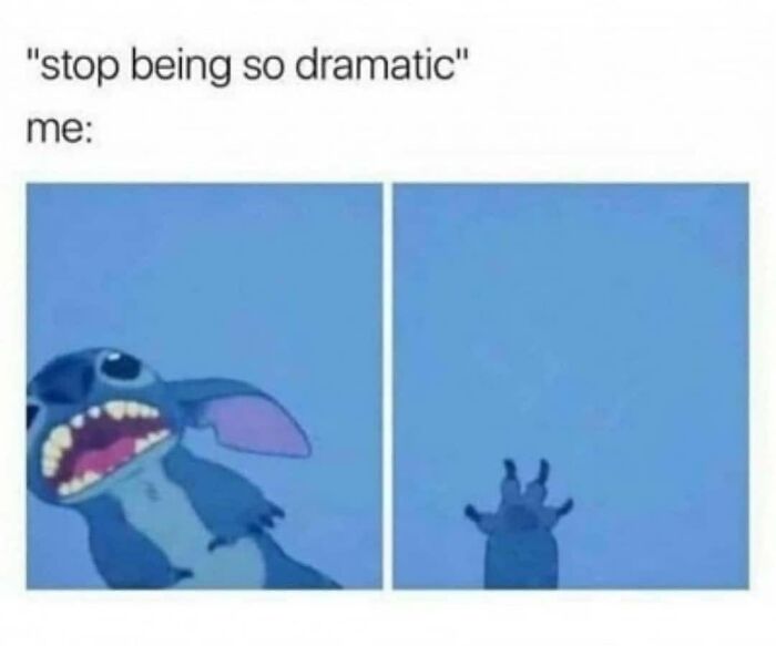 Cartoon character showing dramatic reaction in a relatable meme illustrating hilarious and relatable relationship moments.
