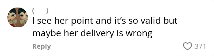 Screenshot of a social media comment reacting to a mom's explanation about her biological daughter having the biggest room in the house.