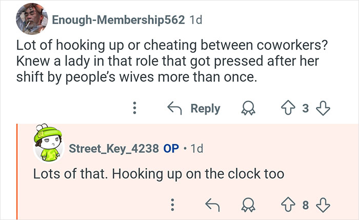 Reddit conversation where former TSA worker discusses workplace behavior and answers questions about TSA experiences.