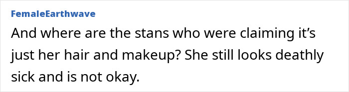 Comment on Ariana Grande's dramatic new look, expressing concern over her appearance and fan backlash online.