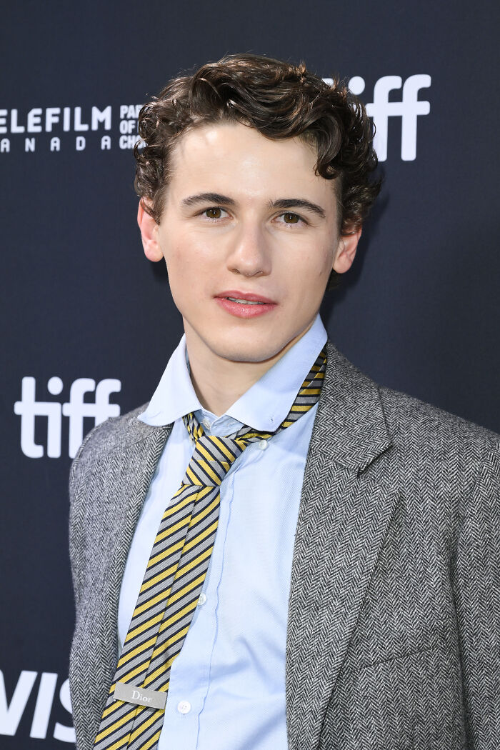 Young actor at film festival event, representing nepo babies shaping Hollywood's new generation in the entertainment industry.