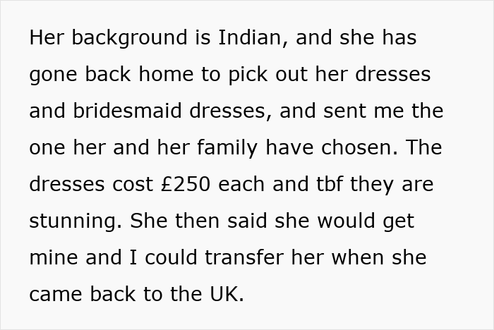 Woman upset after bride-to-be asks her to pay for her own expensive bridesmaid dress.