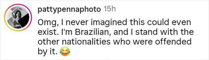 Social media comment from a woman expressing surprise and support for offended nationalities about food sharing customs. Social media comment from a woman expressing surprise and support for offended nationalities about food sharing customs.