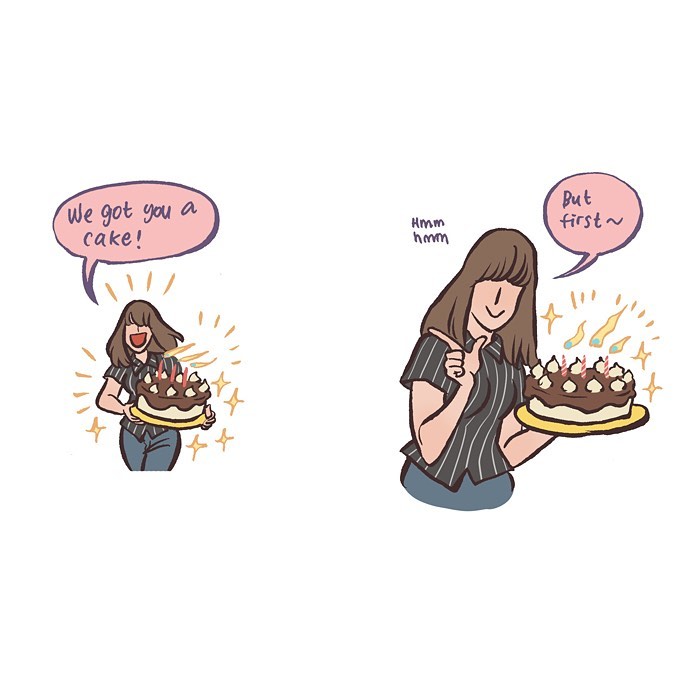 Malaysian artist comic shows life moments with tall geeky husband, capturing relatable everyday couple scenarios in a humorous style.