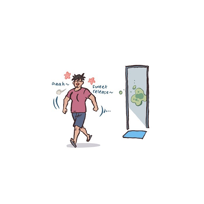 Malaysian artist draws early dating phase with her tall geeky husband in a relatable comic style illustration.