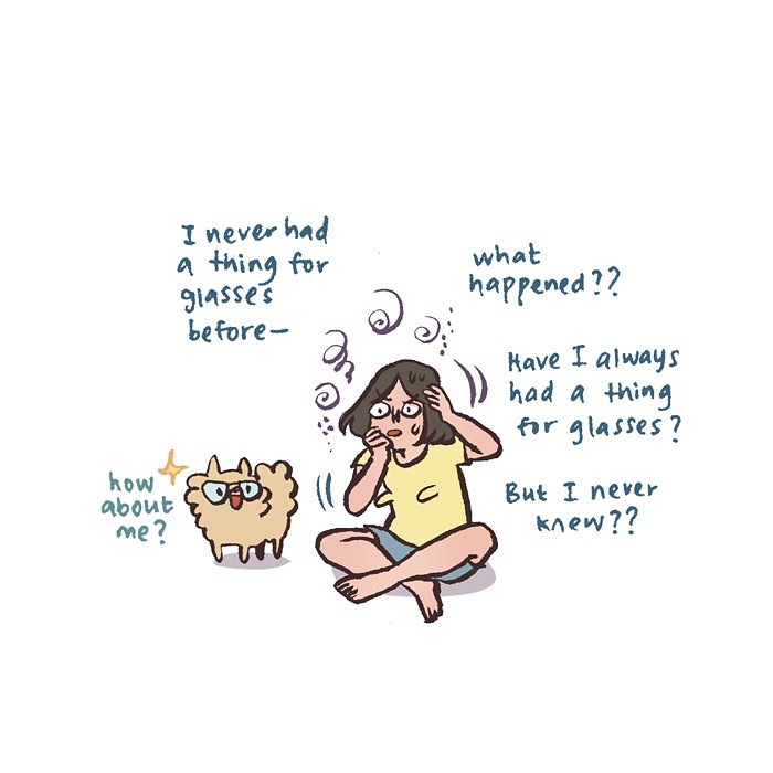 Comic panels by Malaysian artist showing school life moments with tall geeky husband, capturing relatable everyday scenes.