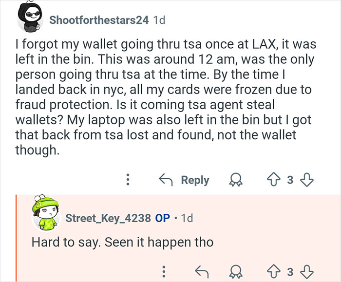 Reddit user discusses lost wallet and TSA agent response, revealing insights from a former TSA worker’s perspective.