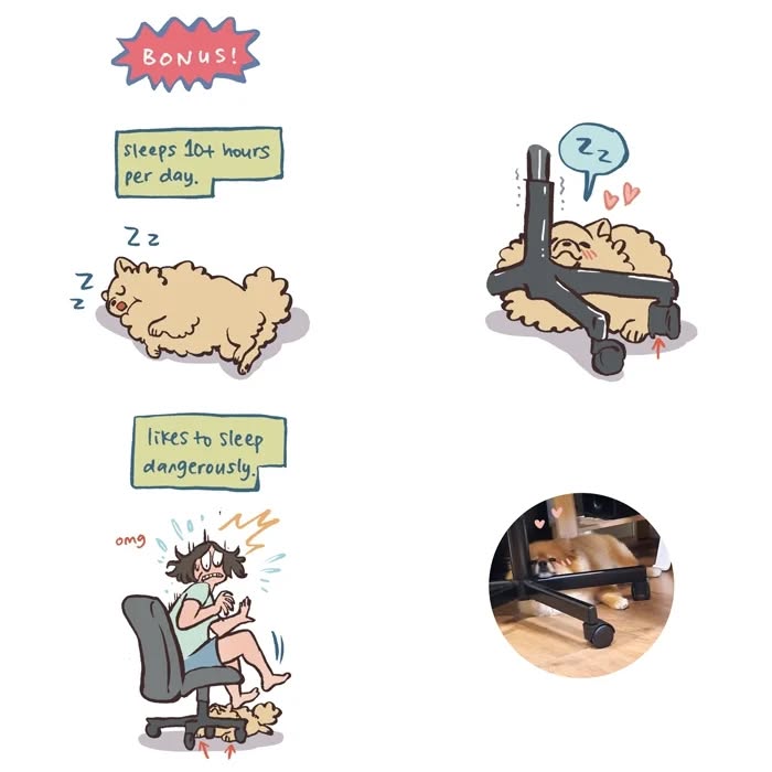 Illustration by Malaysian artist showing daily life with her tall, geeky husband, highlighting sleep habits and relatable moments.