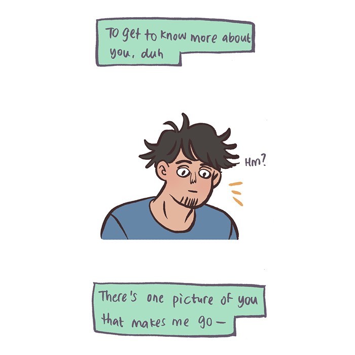 Illustration by Malaysian artist showing a couple sharing moments with tall, geeky husband and relatable daily life scenes.