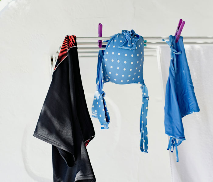 Underwear hanging on a clothesline with clips illustrating hilarious instances of people being shockingly unaware of common knowledge.