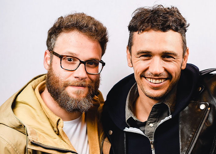 Two male celebrity best friend duos posing closely together, smiling, representing celebrity friendship and dramatic breakups.