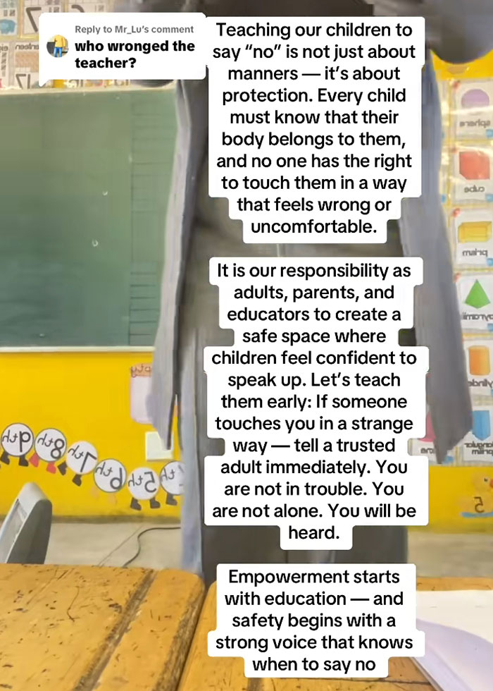 First grade teacher breaks silence about educating kids on body safety and protection in classroom debate. First grade teacher breaks silence about educating kids on body safety and protection in classroom debate.