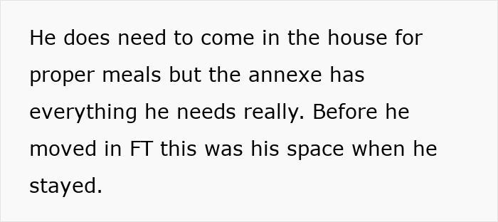 Alt text: Family member describing the annexe as a personal space within the house supporting close family relationships.