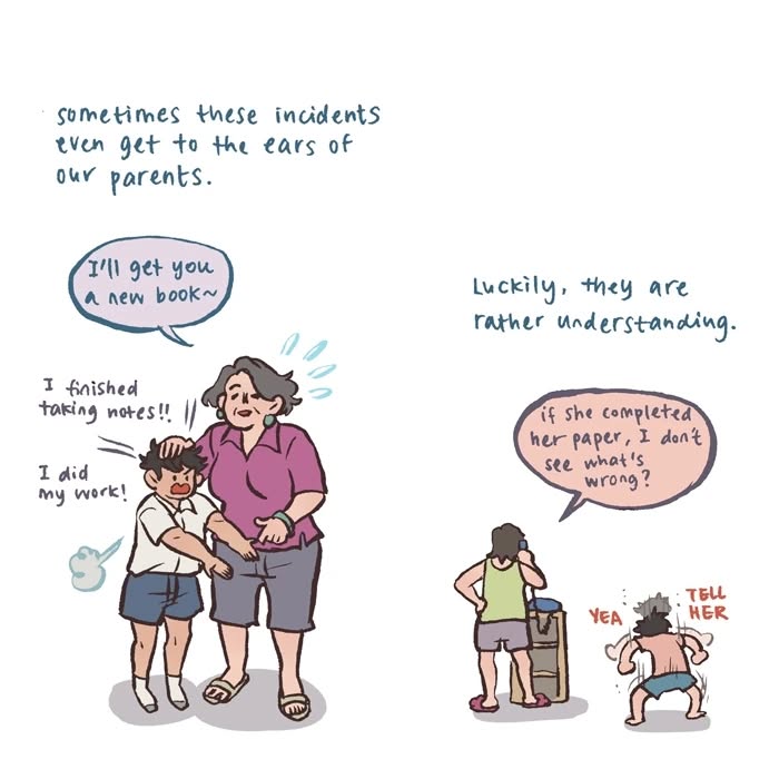 Malaysian artist’s relatable drawing of her tall, geeky husband and their shared love for drawing in class.