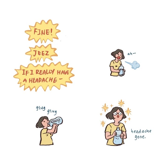 Malaysian artist drawing her life, showing relatable moments with her tall geeky husband in simple cartoon style.