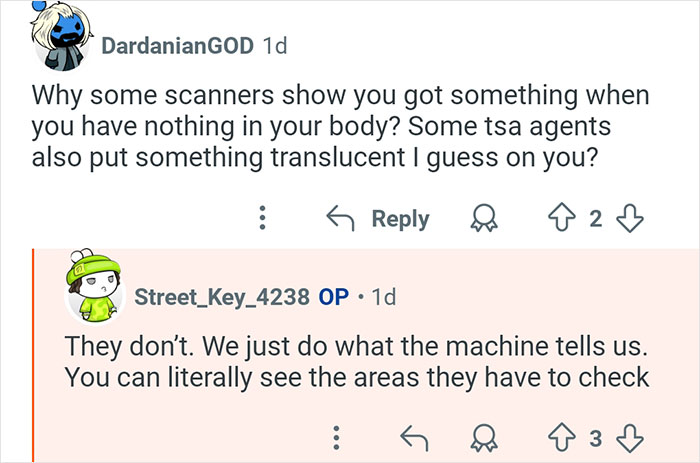 TSA worker answers common questions about scanners and security screening procedures in a Reddit Q&A.