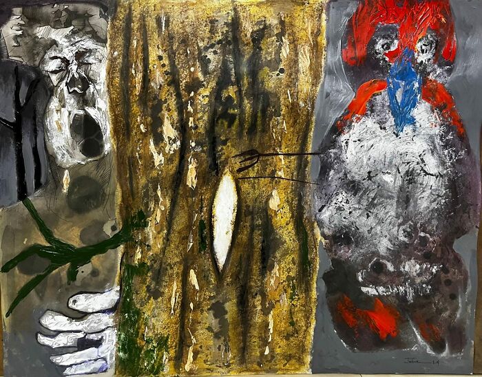 The Story Of A Tree And A Woodpecker - Artist Indranil Banerjee