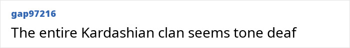 Text screenshot with user gap97216 commenting on the Kardashian clan amidst Kylie Jenner fake arrest video controversy and ICE raids.