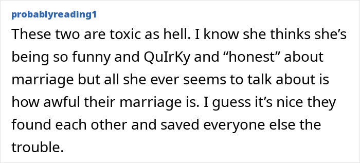 Comment describing Kristen Bell and Dax Shepard's toxic marriage with details about their blackout fights.