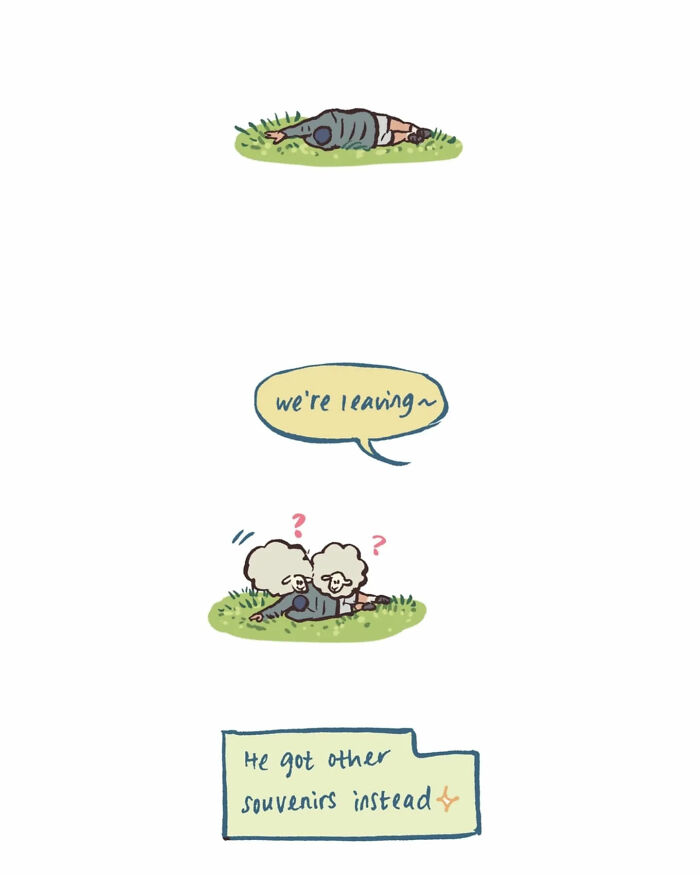 Malaysian artist’s comic showing her life and honeymoon with her tall, geeky husband visiting LOTR filming locations.