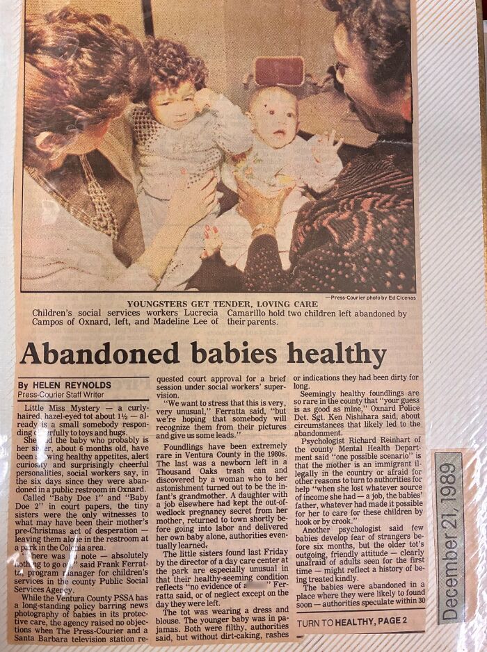 Two abandoned babies cared for by social workers in a health mystery, linked to miracle sisters found alive 36 years later