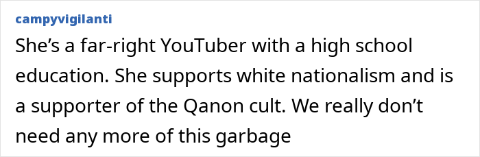 Screenshot of a forum post discussing a far-right German activist known as Anti-Greta seeking asylum in the US.