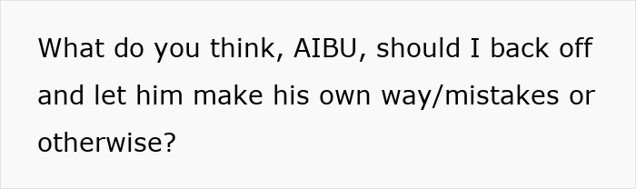 Text asking for advice about whether to steer someone's career against their dreams by letting them make mistakes or not.