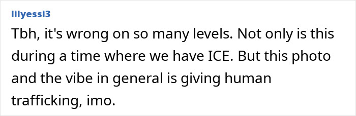 Comment criticizing Kylie Jenner for a fake arrest video amid ICE raids, mentioning human trafficking concerns.