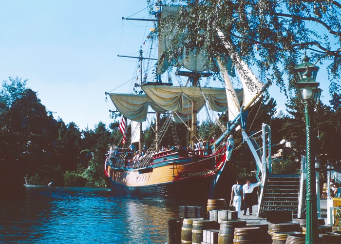 Historic sailing ship at Disney World river, highlighting moments visitors tragically lost their lives at the park.