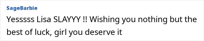 Comment praising Lisa&rsquo;s successful billboard campaign, highlighting support for her to find love through the viral effort.