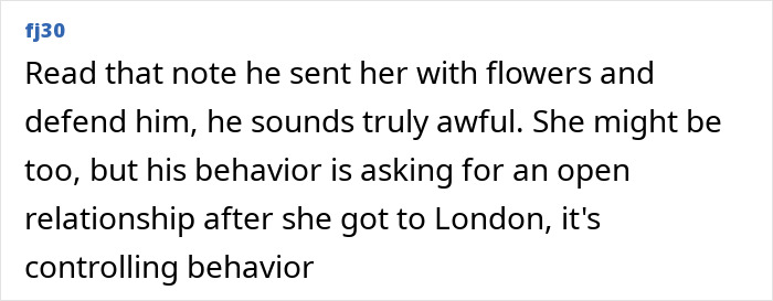 Screenshot of a comment discussing controlling behavior related to David Harbour&rsquo;s friend clapping back at accusations by Lily Allen.