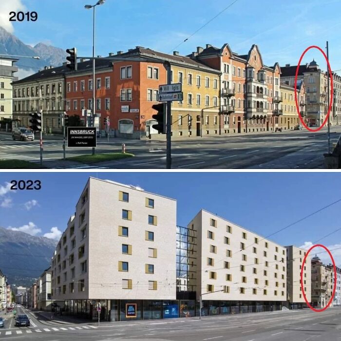 View of an urban area showing transformation with modern buildings and a $58 billion ghost city in the background.