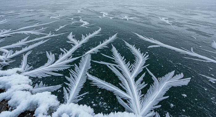 Ice Crystals Like Feathers