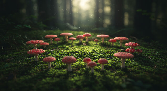 A Perfect Circle Of Mushrooms