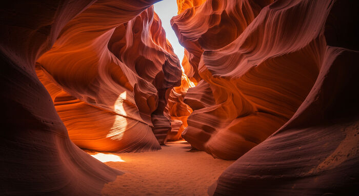 A Canyon That Looks Like Flowing Waves