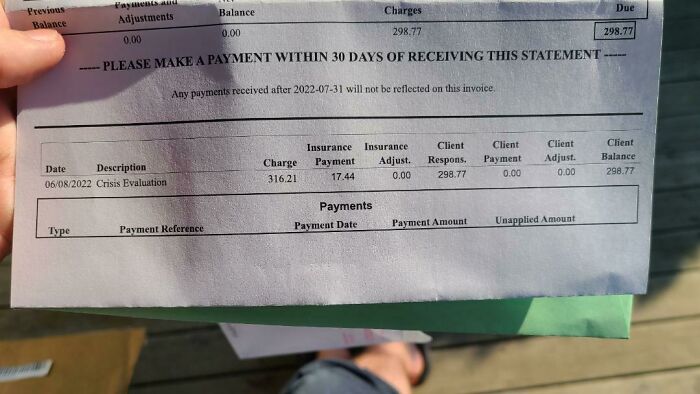 Medical bill showing high charges and outstanding balance highlighting the harsh realities of American healthcare costs