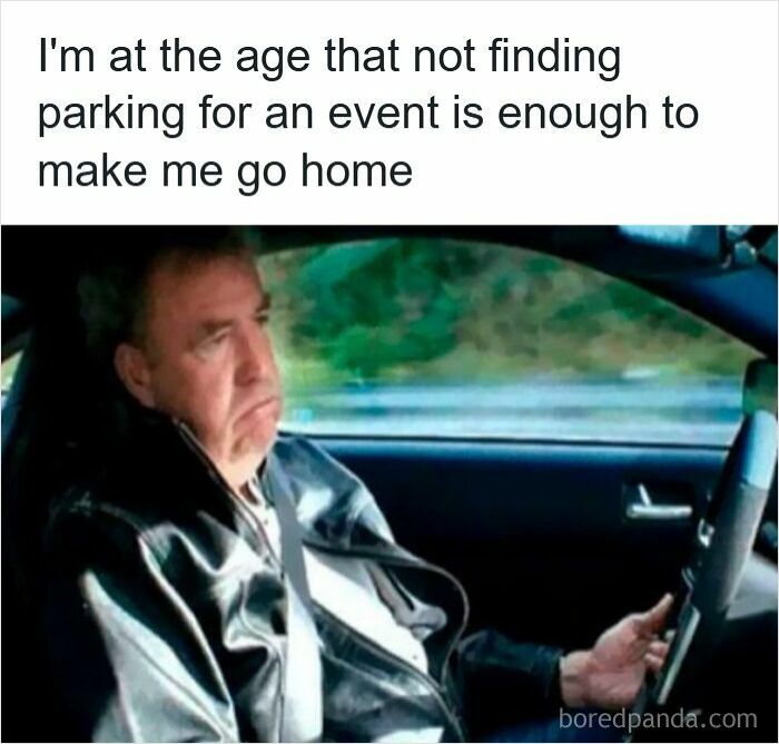 A middle-aged man driving with a frustrated expression, depicting specific moments in our lives not an original experience.