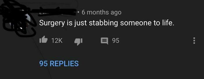 YouTube comment humor about surgery, illustrating hilarious YouTube comments that were better than the video itself.