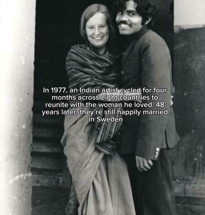 Indian artist cycles across countries to reunite with his love, showcasing the good in men and lasting relationships.