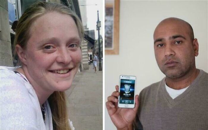 Two people, one smiling woman outdoors and one man indoors showing a phone, highlighting facts still undiscovered today.